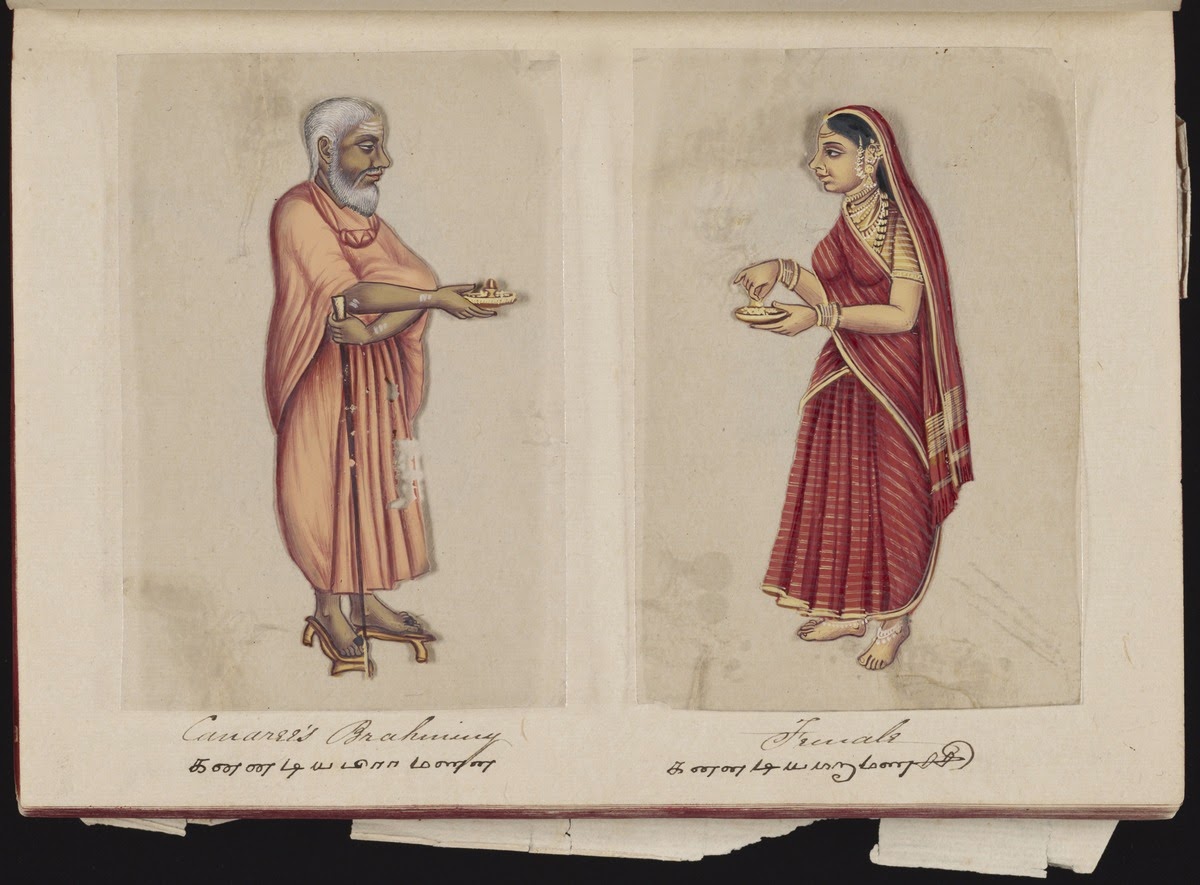 Seventy-two-Specimens-of-Castes-in-India-20-Canarees-Brahminy-and-Female