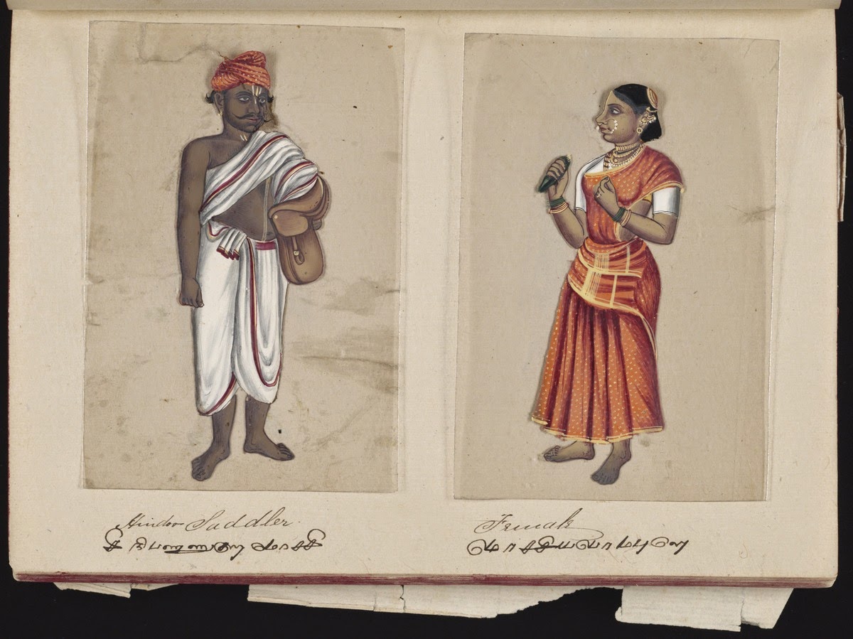 Seventy-two-Specimens-of-Castes-in-India-24-Hindoo-Saddler-and-his-Wife