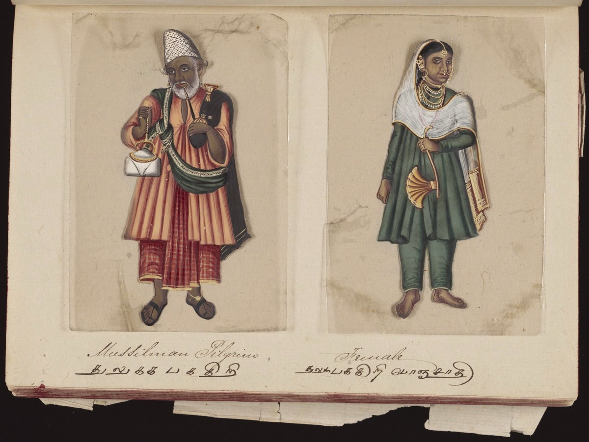 Seventy-two-Specimens-of-Castes-in-India-29-Mussilman-Pilgrim-and-his-Wife-2