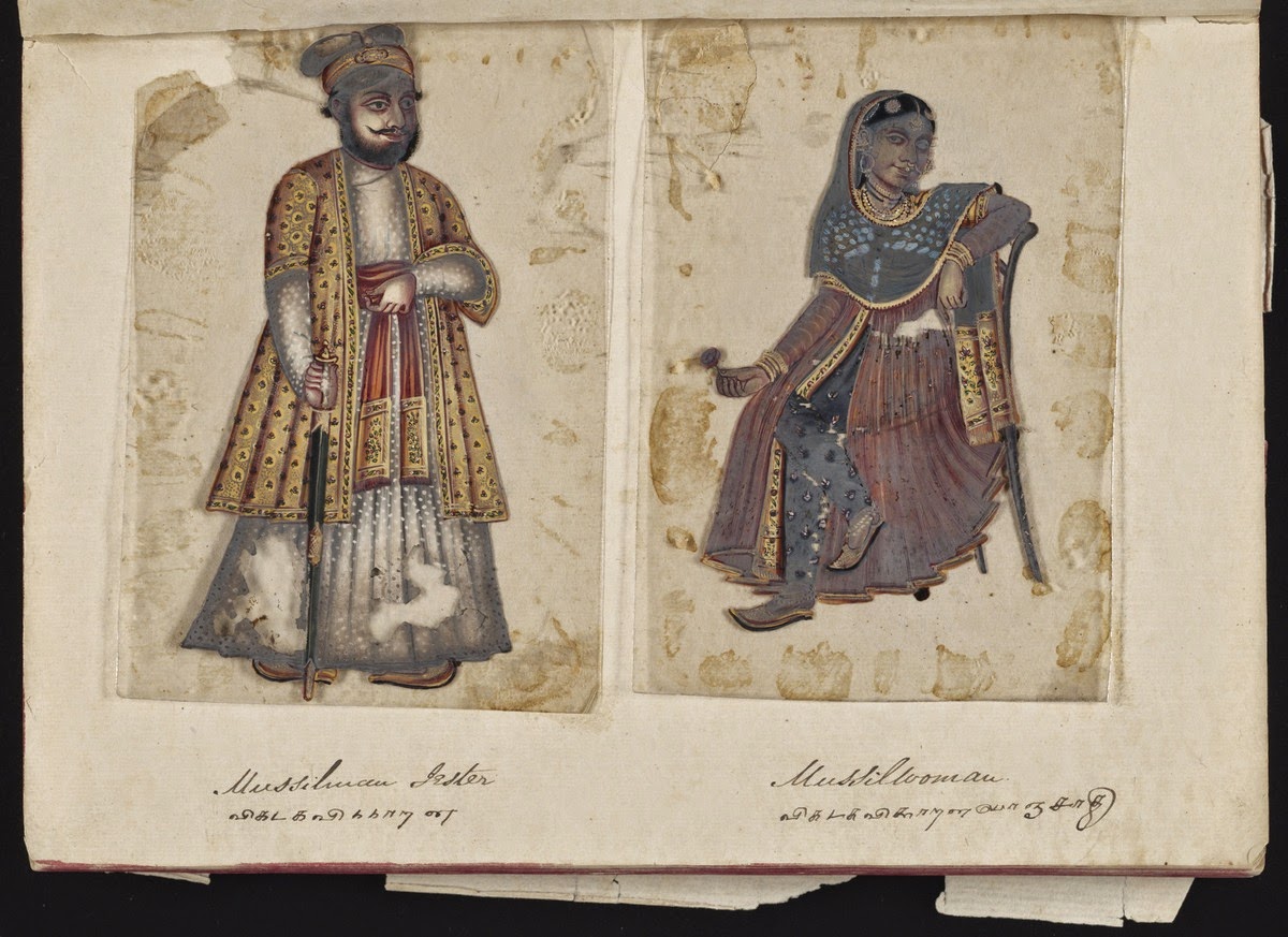 Seventy-two-Specimens-of-Castes-in-India-3-Mussilman-Jester-and-Mussilwoman