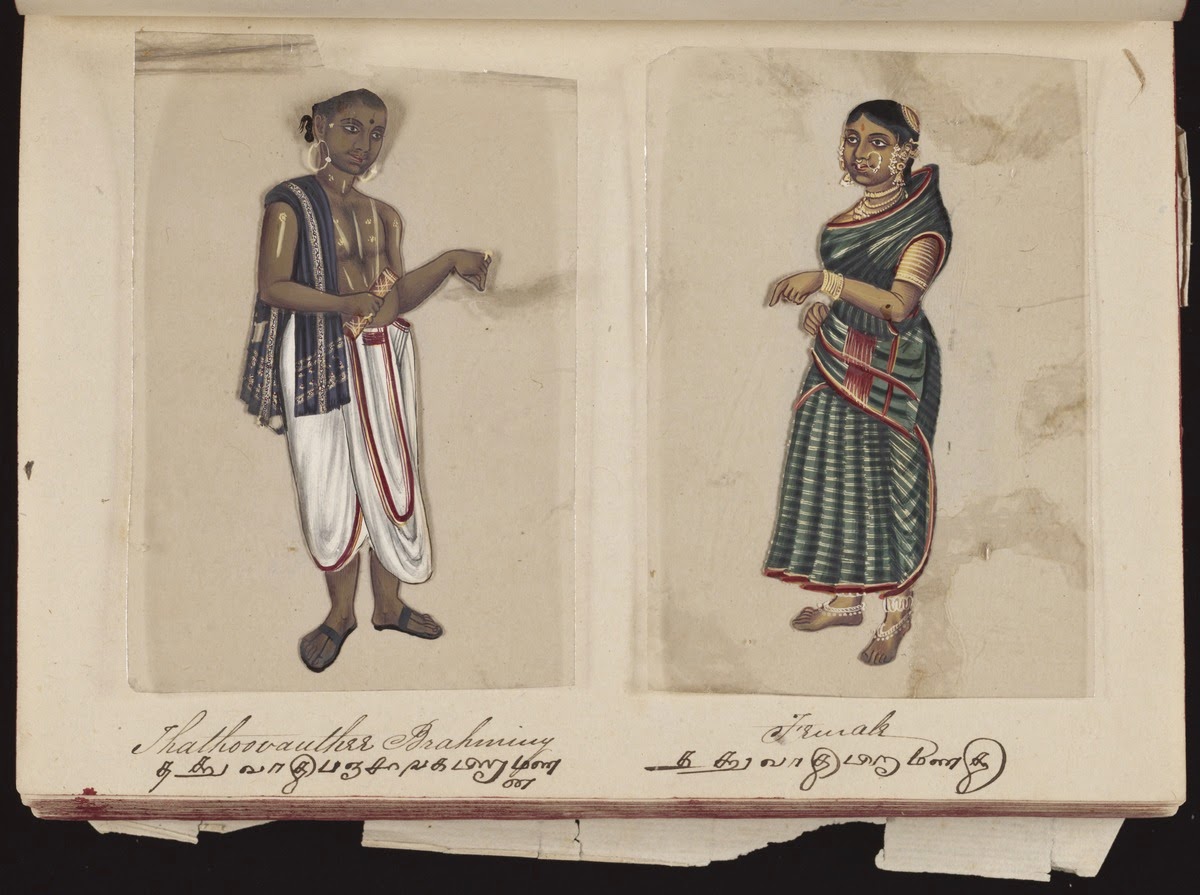 Seventy-two-Specimens-of-Castes-in-India-30-Thathoovauthee-Brahminy-and-his-Wife