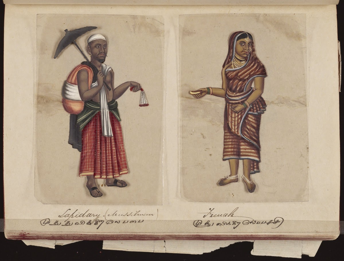 Seventy-two-Specimens-of-Castes-in-India-33-Lapiday-Mussilman-and-his-Wife