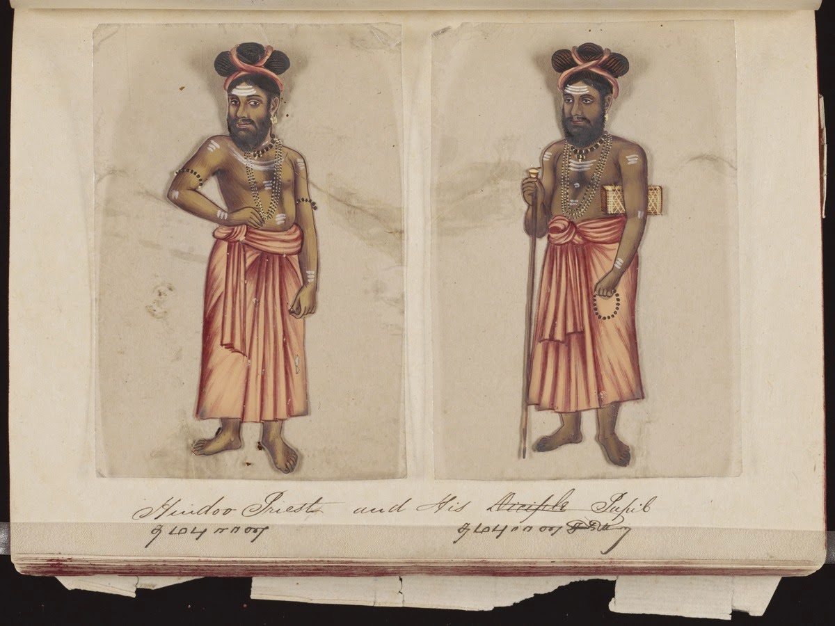 Seventy-two-Specimens-of-Castes-in-India-35-Hindoo-Priest-and-his-Pupil