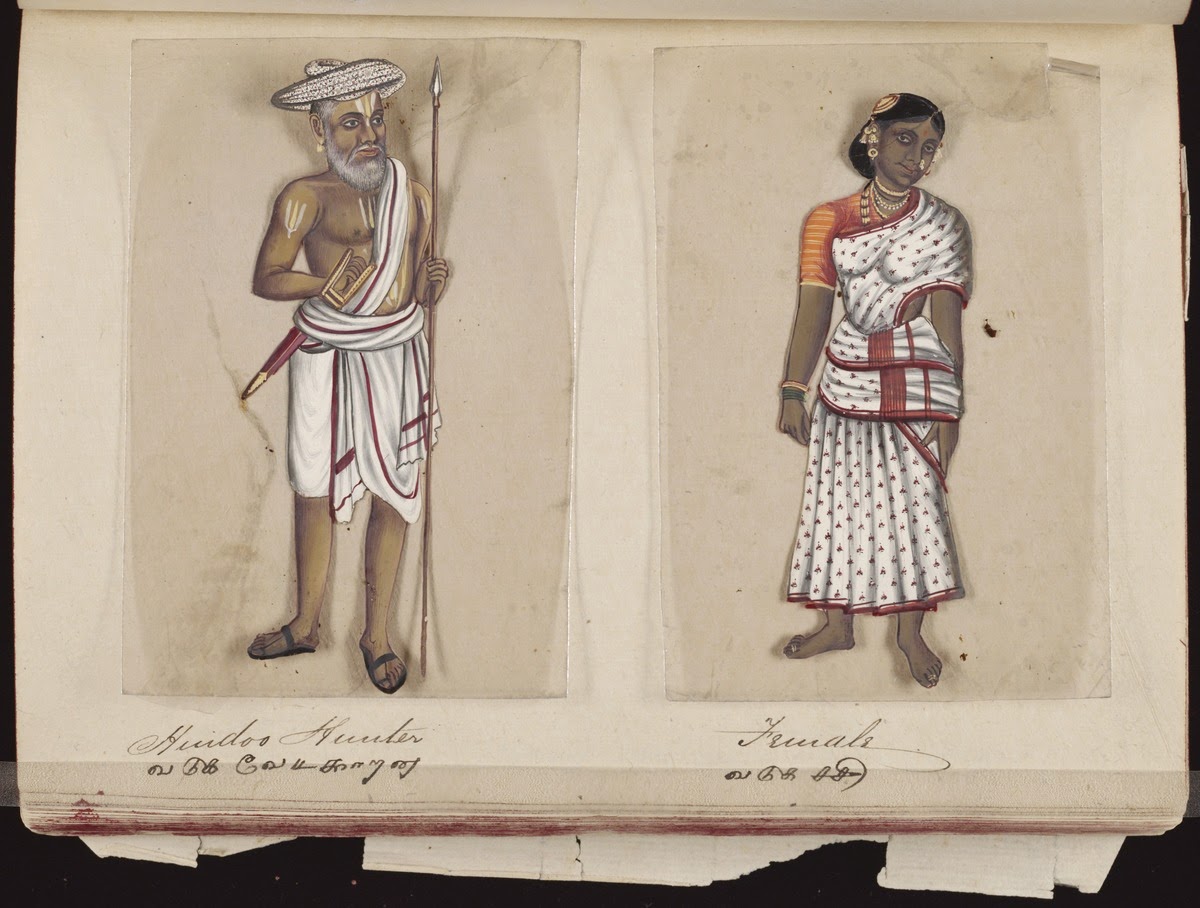 Seventy-two-Specimens-of-Castes-in-India-37-Hindoo-Hunter-and-his-Wife