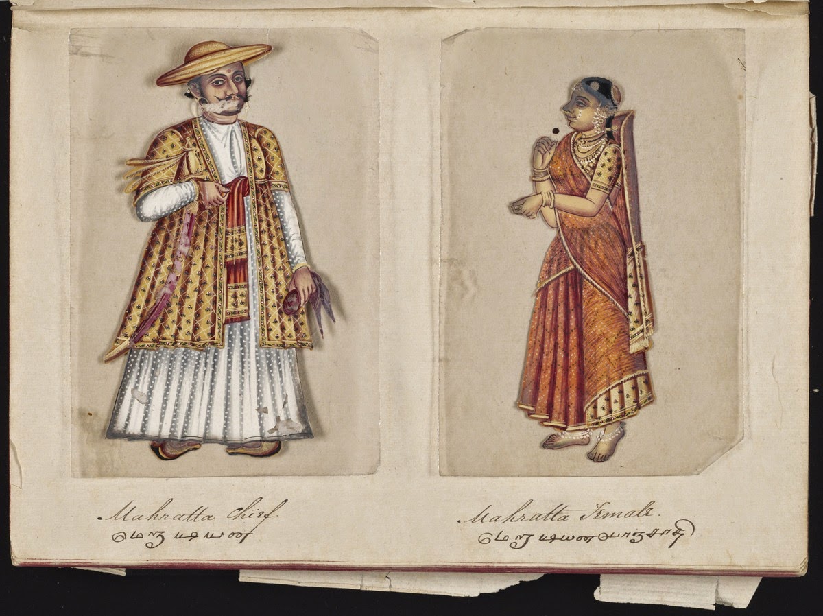 Seventy-two-Specimens-of-Castes-in-India-4-Maharatta-Chief-and-Maharatta-Female