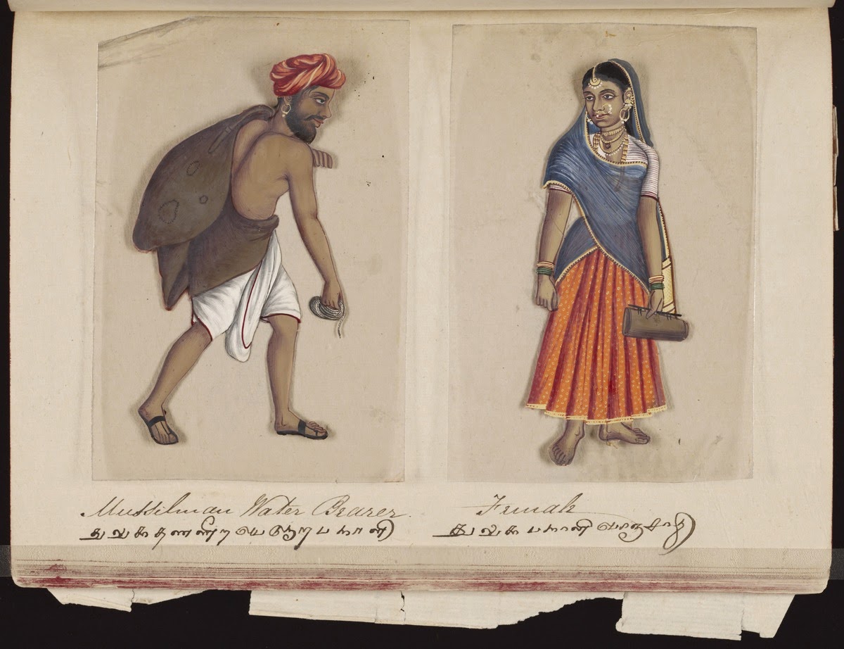Seventy-two-Specimens-of-Castes-in-India-40-Mussilman-Water-Bearer-and-his-Wife