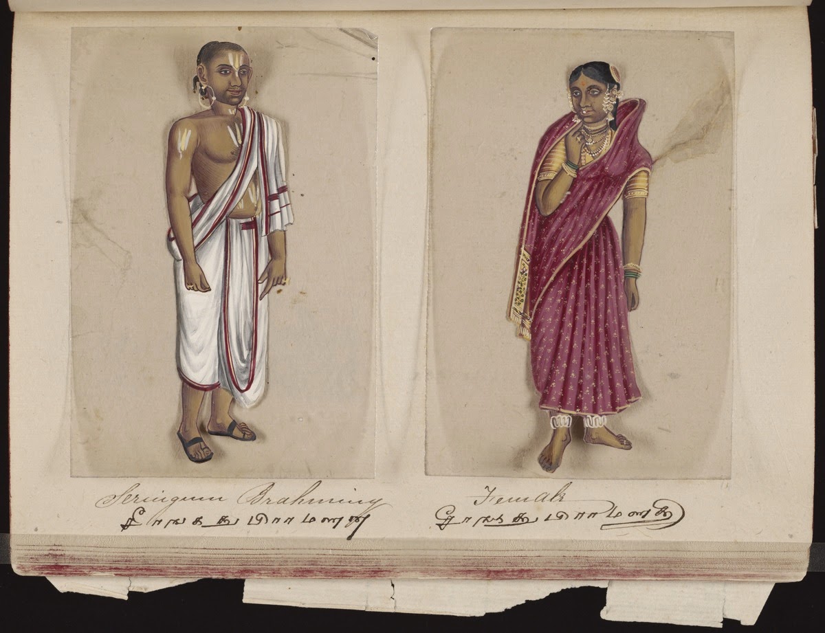 Seventy-two-Specimens-of-Castes-in-India-41-Seringuru-Brahminy-and-his-Wife
