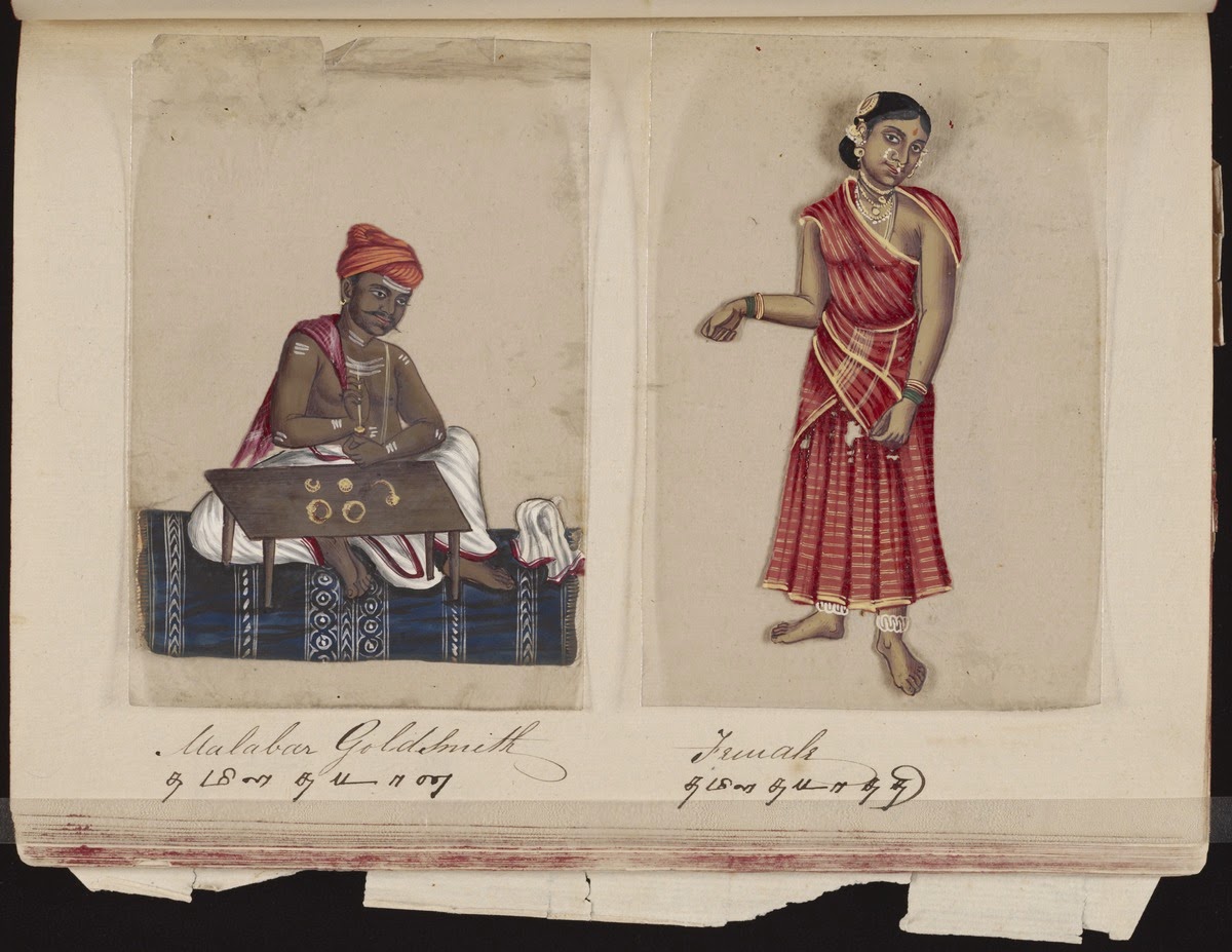 Seventy-two-Specimens-of-Castes-in-India-42-Malabar-Goldsmith-and-his-Wife