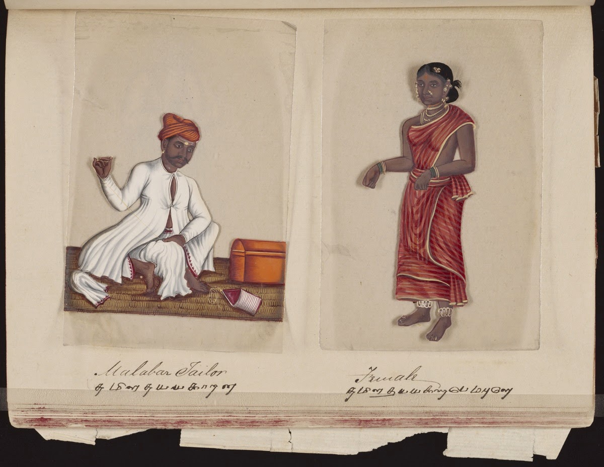 Seventy-two-Specimens-of-Castes-in-India-43-Malabar-Tailor-and-his-Wife