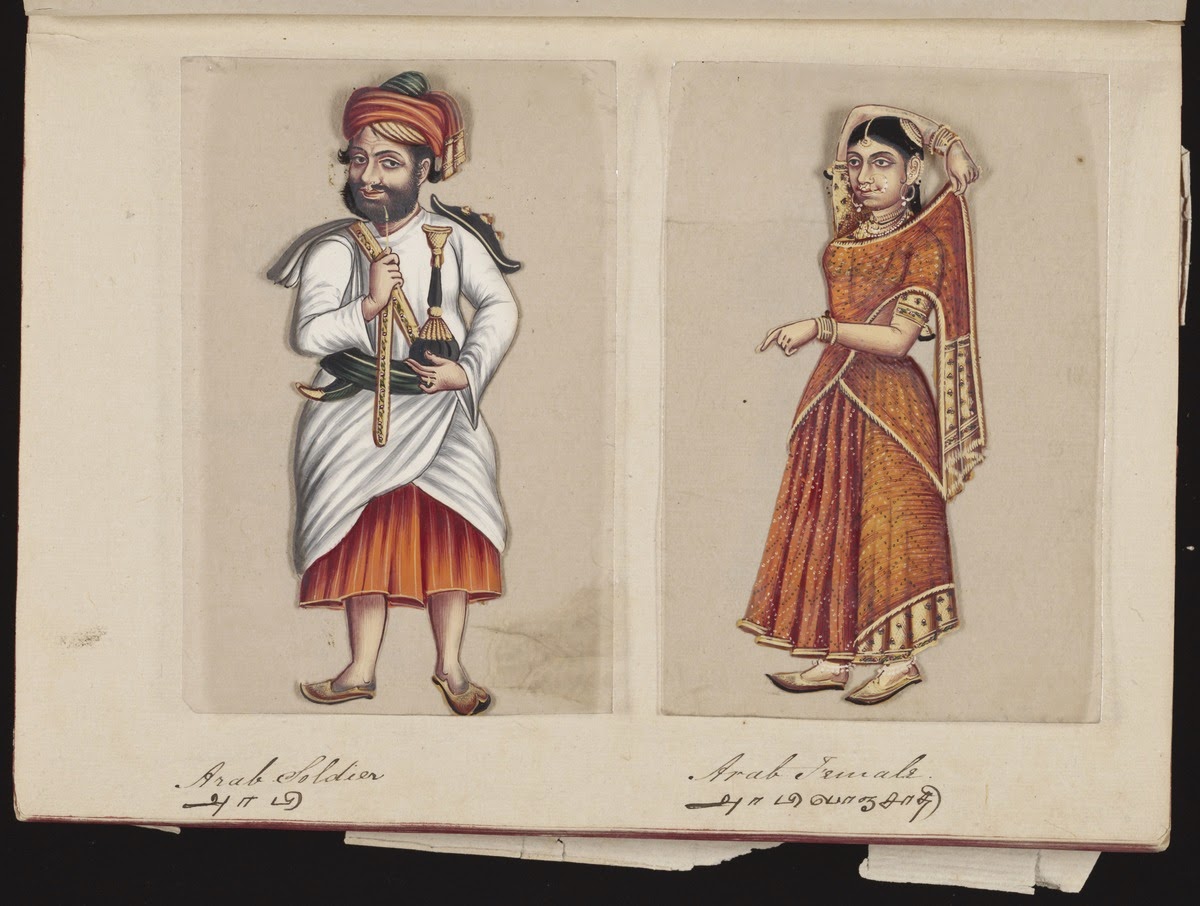 Seventy-two-Specimens-of-Castes-in-India-5-Arab-Soldier-and-Arab-Female