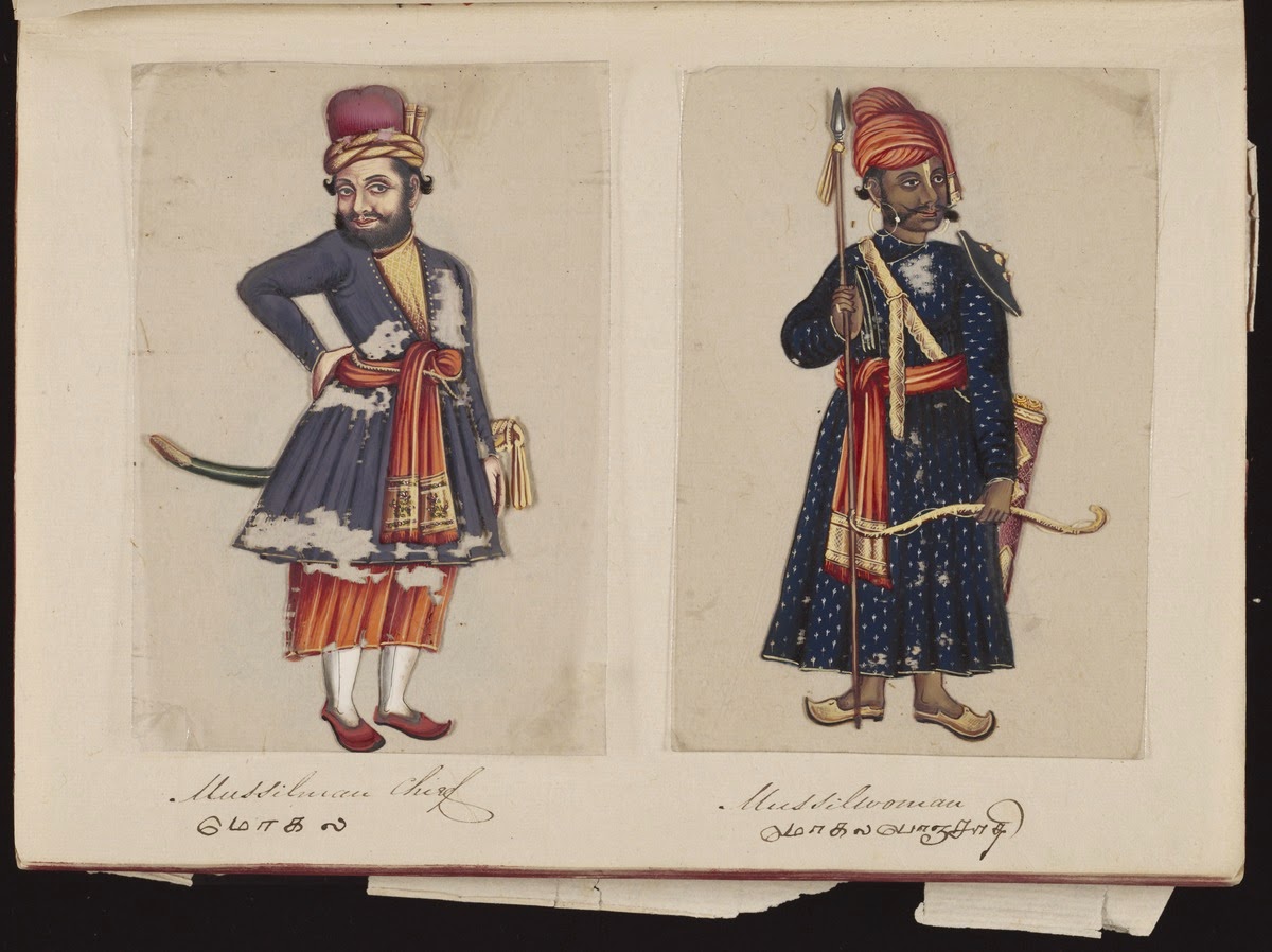 Seventy-two-Specimens-of-Castes-in-India-6-Mussilman-Chief-and-Mussilwoman
