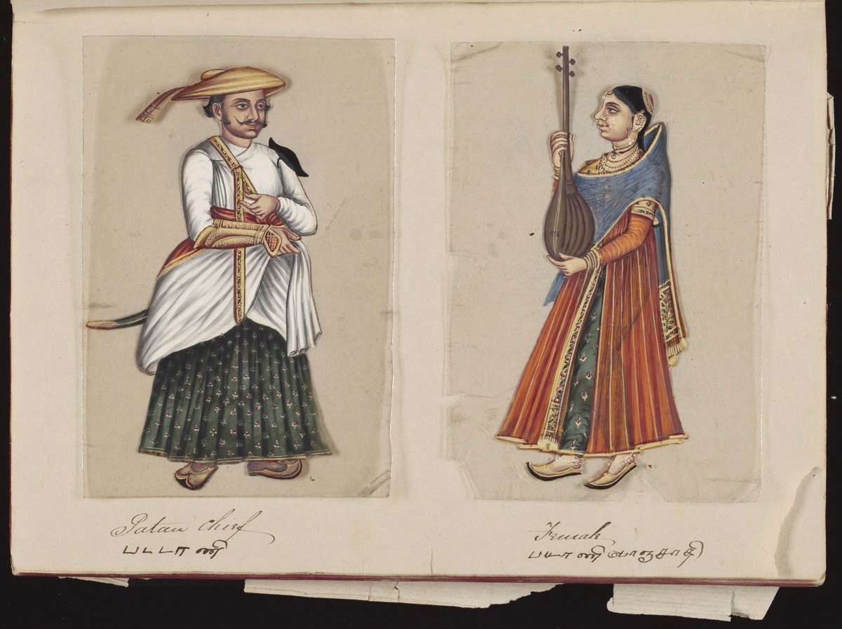 Seventy-two-Specimens-of-Castes-in-India-7-Patau-Chief-and-Female-1