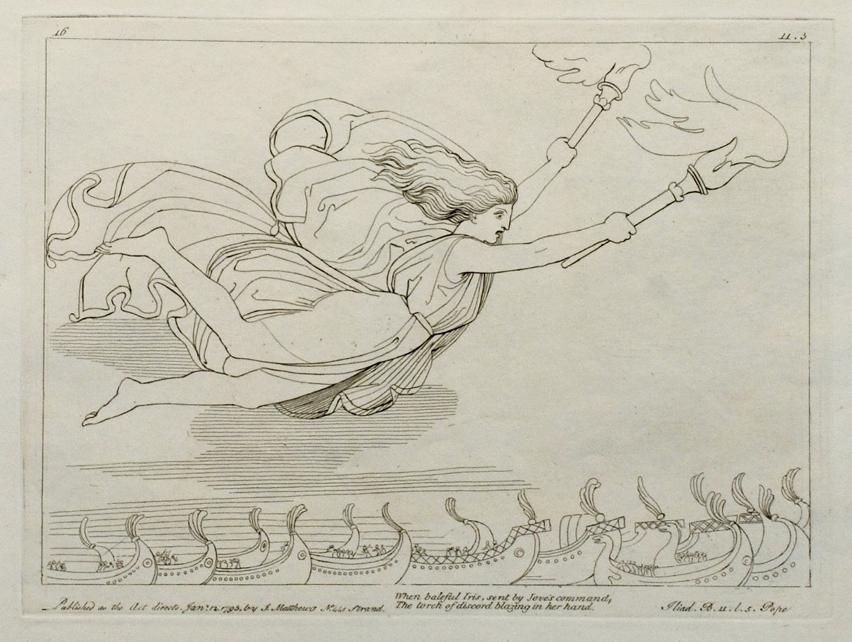 Kobberplade 16 af John Flaxman - Iliaden