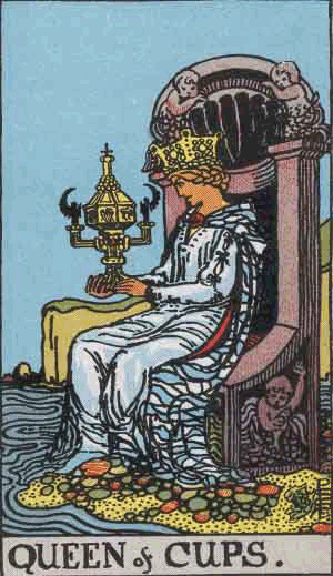 Tarotkort Bægrenes Dronning