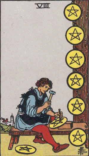 Tarot Mønter nr 8