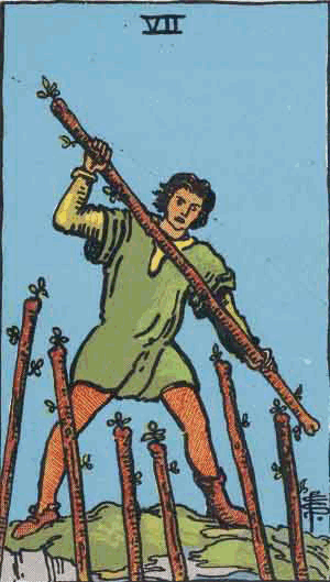 Tarotkort Syv Stokke