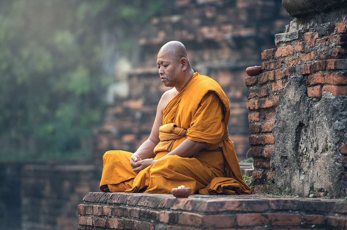 Mantra meditation munk